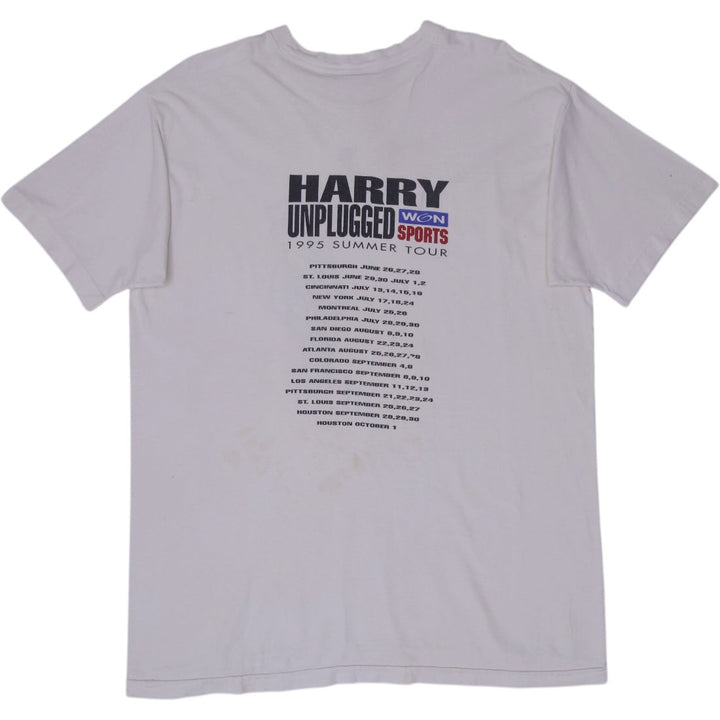 Vintage 1995 Harry Caray Unplugged Summer Tour T-Shirt Made in USA Size XXL | Migration_T-Shirts - Side View | Fashion Rerun