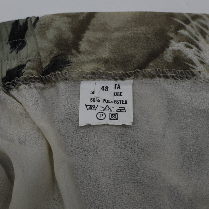 Y2K Ladies Patterned Flowy Long Skirt Size 48