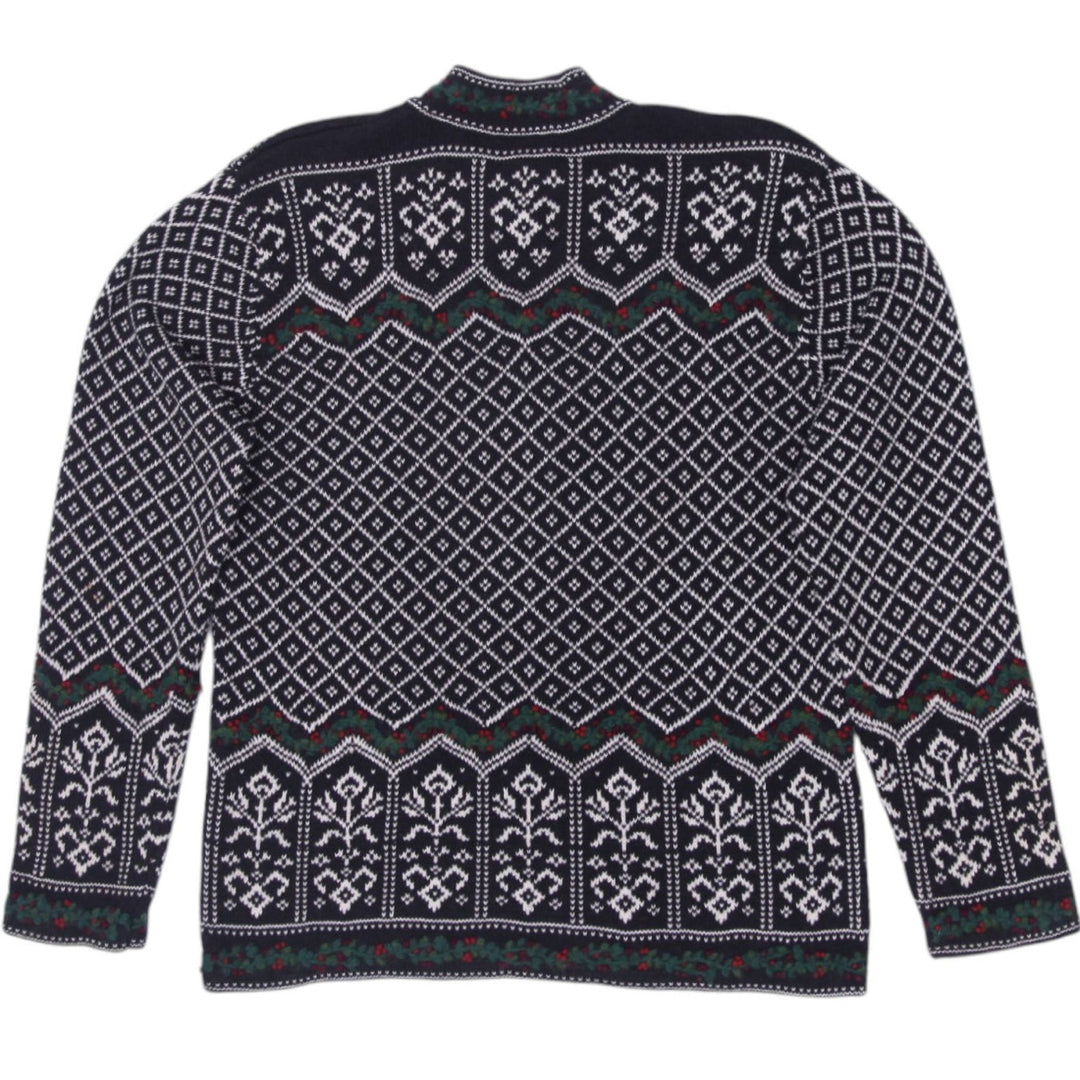 Vintage Talbots Nordic Fair Isle 100% Cotton Sweater | Migration_Jumper & Knitwear - Side View | Fashion Rerun