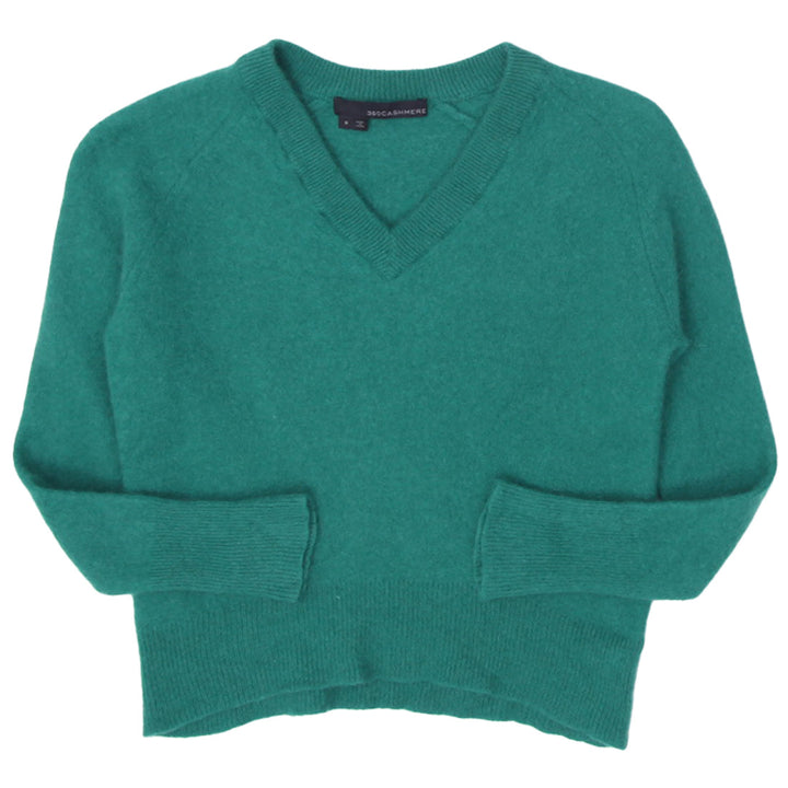 Ladies 360 Cashmere Green Longsleeve Sweater