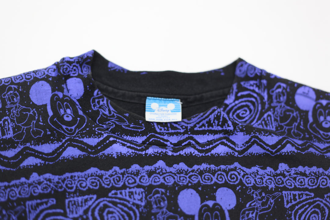 Vintage Mickey Mouse AOP T-Shirt S.Stitch Made in USA Disney One Size | Migration_T-Shirts UAENAT40 - Back Vi | Fashion Rerun