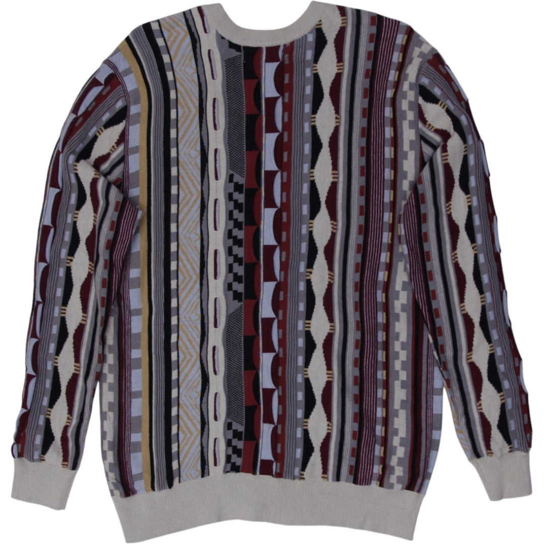 Mens Pacsun Sweater Multi Color Coogi Style Geometric Knitwear | Migration_Jumper & Knitwear - Side View | Fashion Rerun