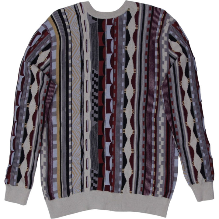 Mens Pacsun Sweater Multi Color Coogi Style Geometric Knitwear | Migration_Jumper & Knitwear - Side View | Fashion Rerun