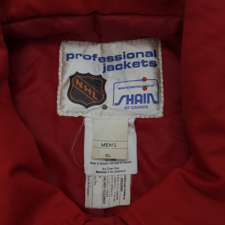 Vintage 90s Detroit Red Wings Bomber Jacket NHL Hockey Shain of Canada XL | Migration_Jackets - Back View | Fashion Rerun
