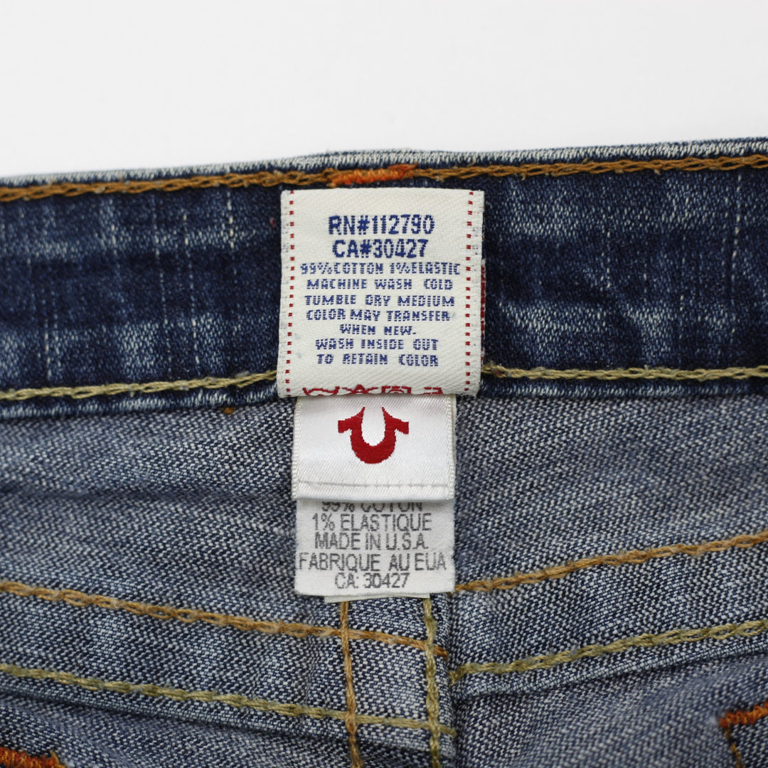 Y2K Ladies True Religion Johnny Straight Leg Jeans Made in USA Size 29