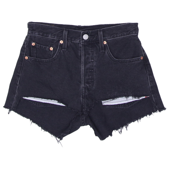Ladies Levis Button Fly Waterless 501 Denim Shorts