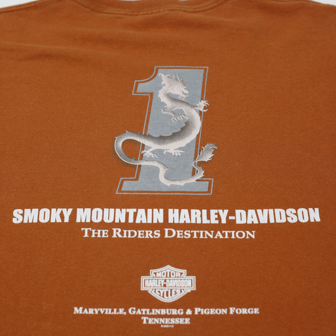 Vintage Harley Davidson Smoky Mountain US Fabric T-Shirt Size M