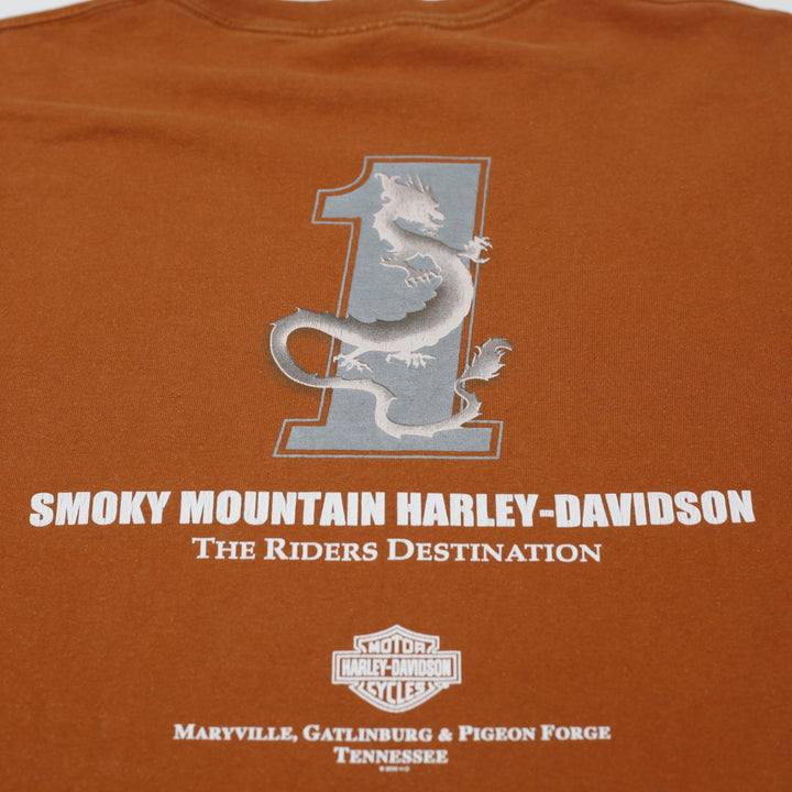 Vintage Harley Davidson Smoky Mountain US Fabric T-Shirt Size M