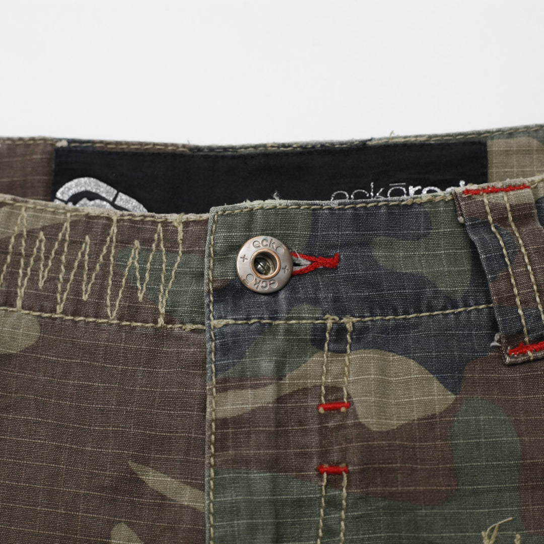 Y2K Ladies Ecko Red Camouflage Mini Skirt Cargo Pockets