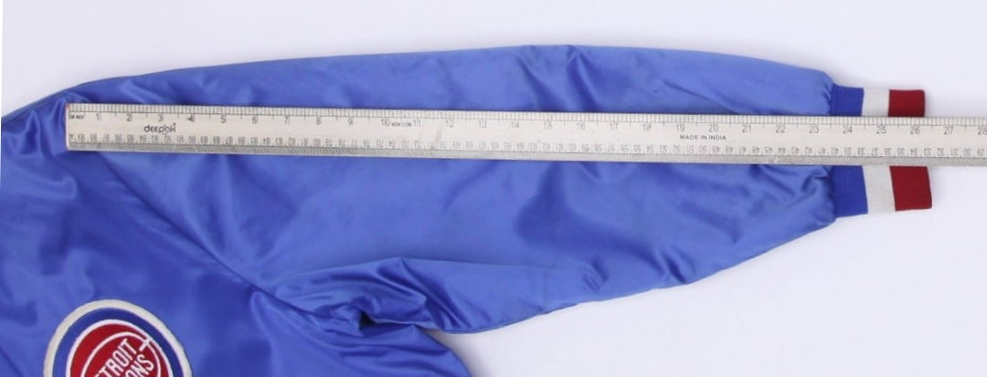 Vintage Blue Detroit Pistons NBA Satin Bomber Jacket