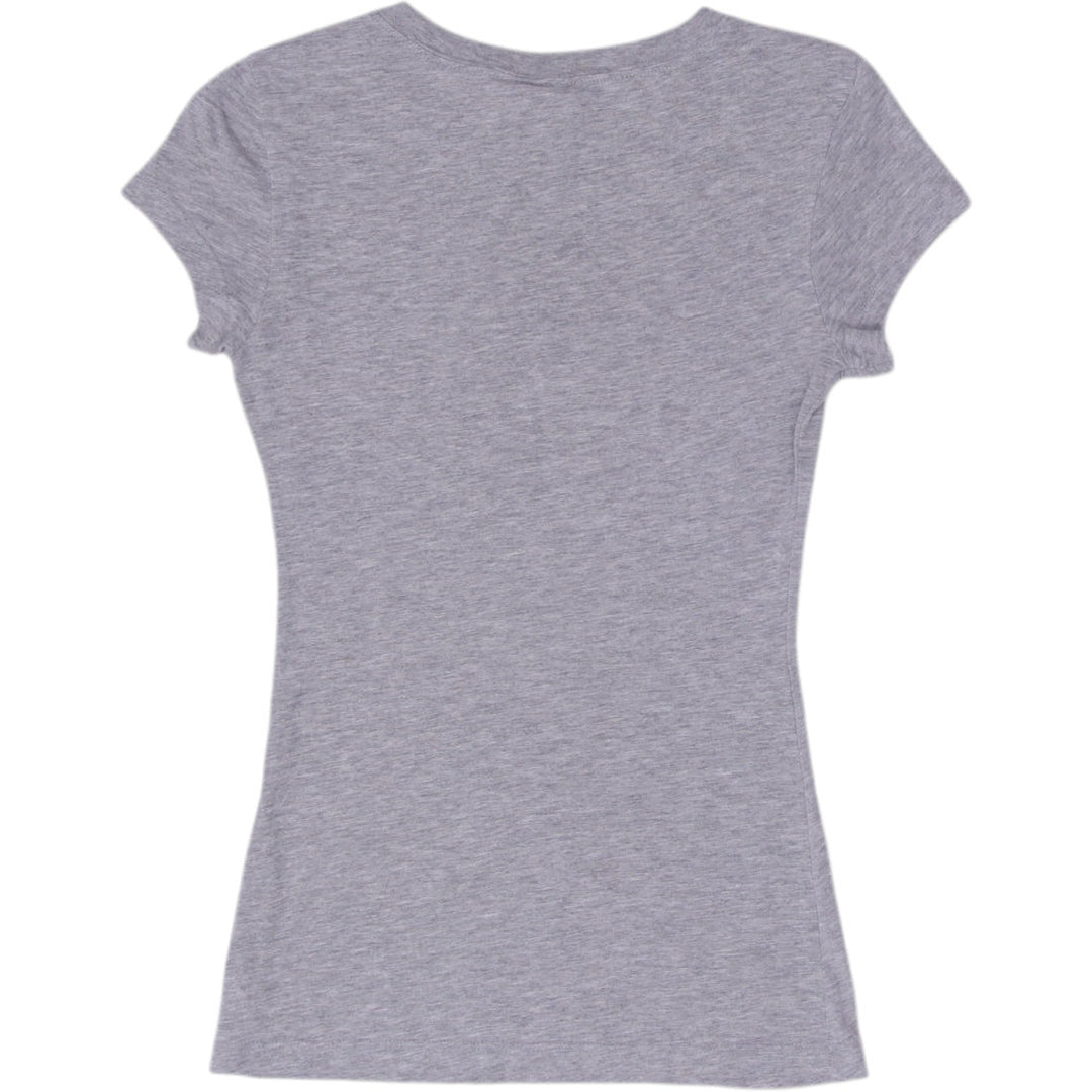 Y2K Ladies Paul Frank Graphic Grey Short Sleeve Cotton Tee Size S