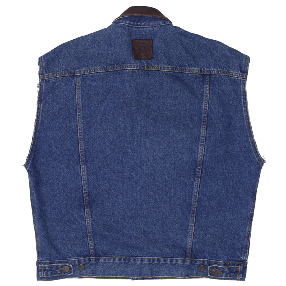 Vintage Marlboro Country Store Customized Denim Sleeveless Jacket Made In USA - Fashion Rerun Vintage Migration_Jacket