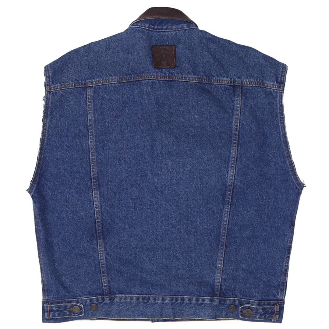 Vintage Marlboro Country Store Customized Denim Sleeveless Jacket Made In USA - Fashion Rerun Vintage Migration_Jacket