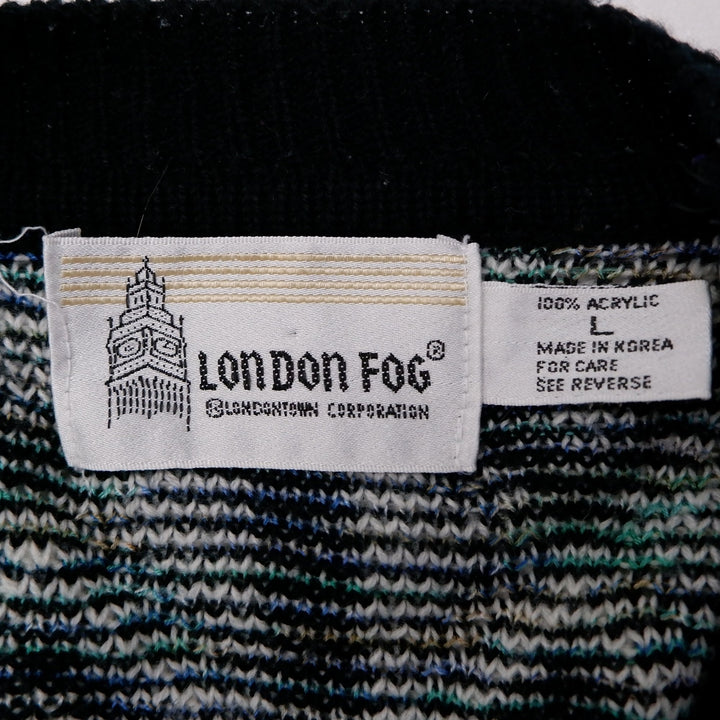 Vintage London Fog Cardigan Geometric Pattern Sweater | Migration_Jumper & Knitwear - Back View | Fashion Rerun