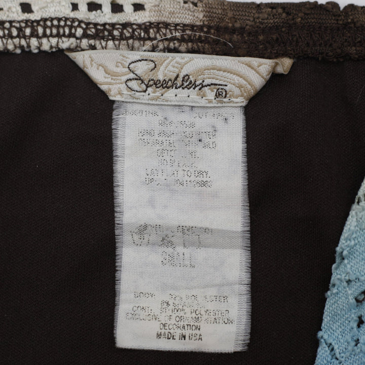 Y2K Ladies Speechless Eyelet Lace Empire Waist Cami Top Size Small