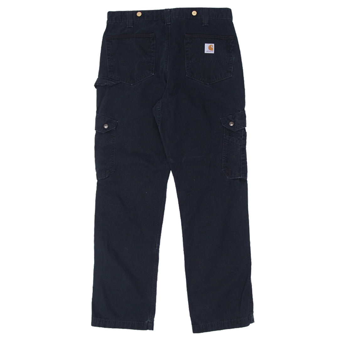 Mens B342-BLK Relaxed Fit Cargo Carhartt Work Pants - Fashion Rerun Vintage Migration_Pants