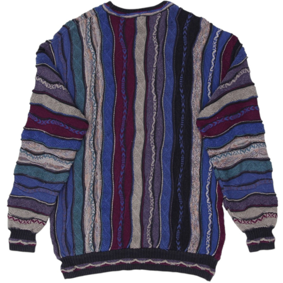 Vintage J. Ferrar Coogi Style Abstract Textured Chunky Crewneck Sweater L