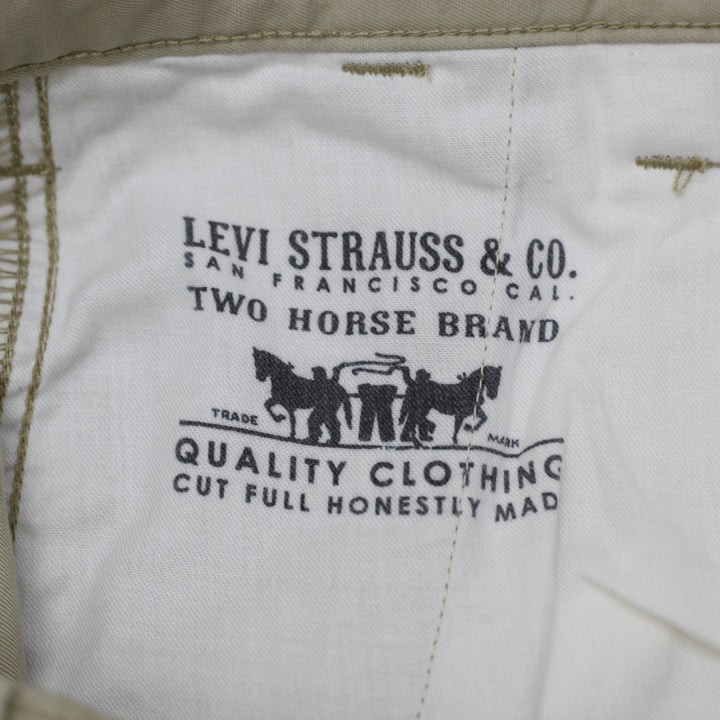 Mens Levi’s Two Horse Brand Tan Canvas Cargo Shorts Khaki Men's Size W36