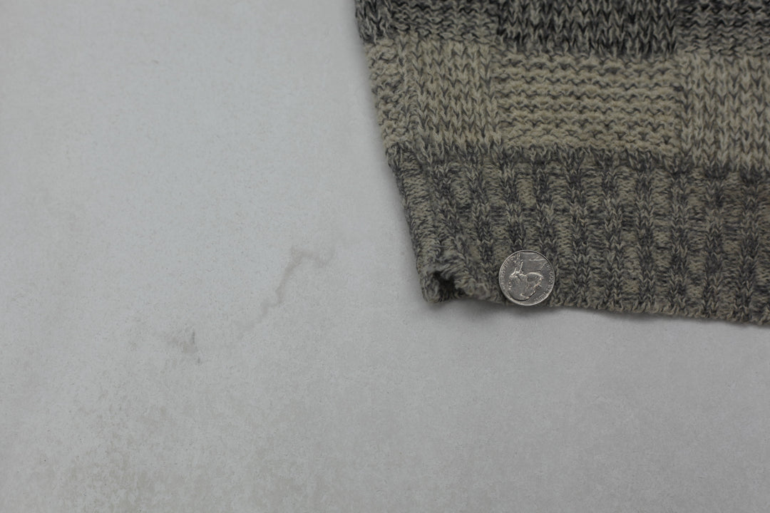 Vintage Tundra Pure Virgin Wool Knit Cardigan Size L - Fashion Rerun Vintage Migration_Sweaters