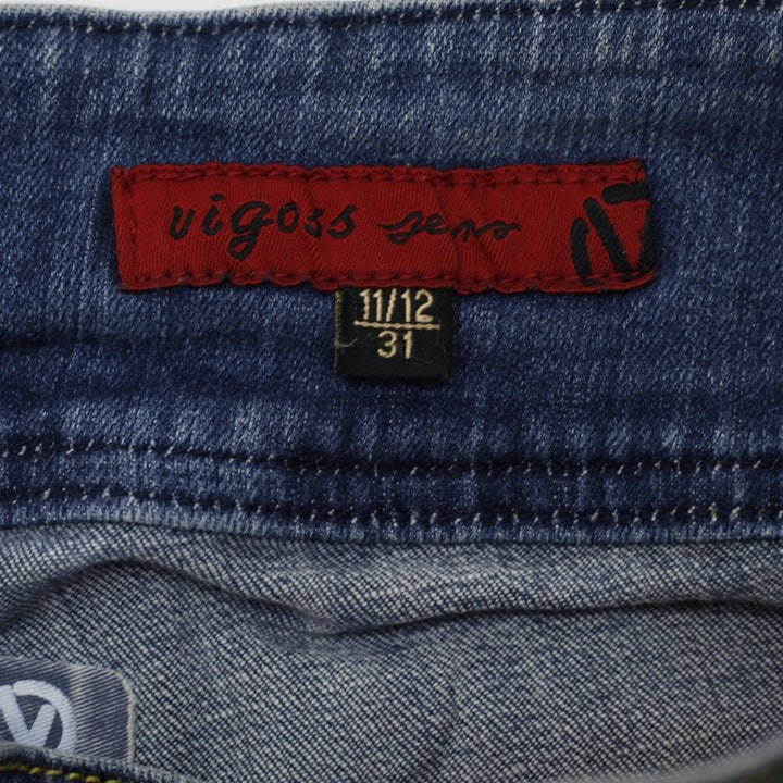 Y2K Ladies Vigoss 11/12 W31 Medium Wash Low Rise Bootcut Jeans