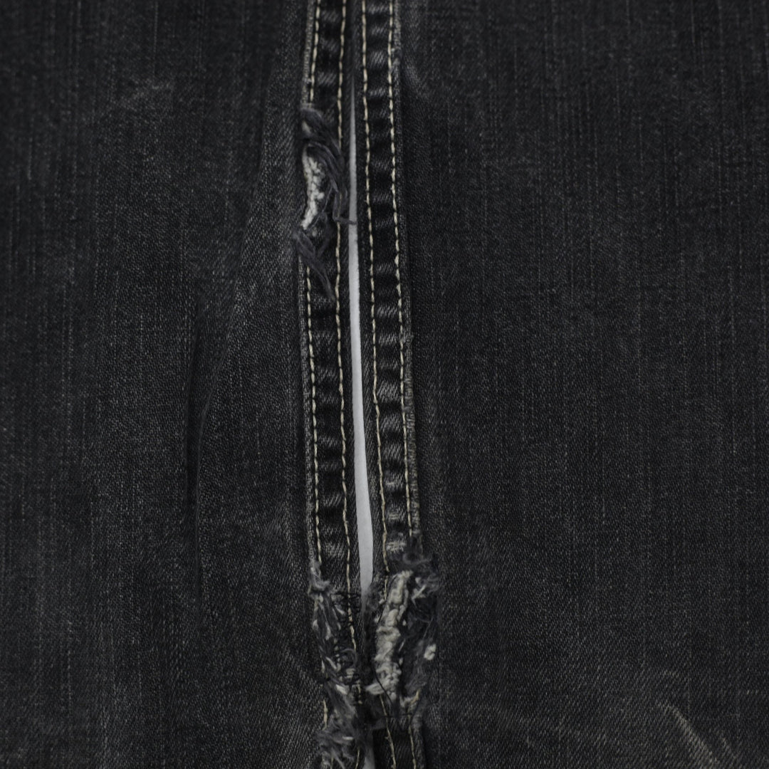 Y2K Mens Ripped Denim Worn Look Distressed Black Jeans Size 36 | Migration_Jeans & Pants - Detail View | Fashion Rerun