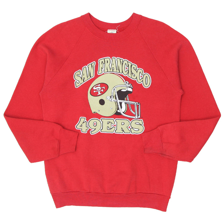 Vintage 90's San Francisco 49 Ers Red Sweatshirt by Fruit of the Loom Made in USA Size L - Fashion Rerun Vintage Migration_Sweaters