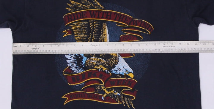 Vintage Ride With The Wind 1997 Bike Week Eagle Graphic T-Shirt Made In USA XL | Migration_T-Shirts - Alterna | Fashion Rerun