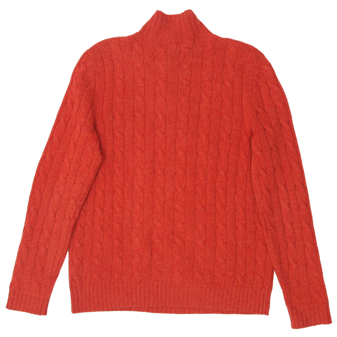 Vintage Polo by Ralph Lauren 100% Lambs Wool Quarter Zip Sweater - Fashion Rerun Vintage Migration_Sweaters