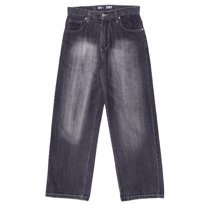 Y2K Mens Southpole Embroidered Pocket Straight Leg Jeans