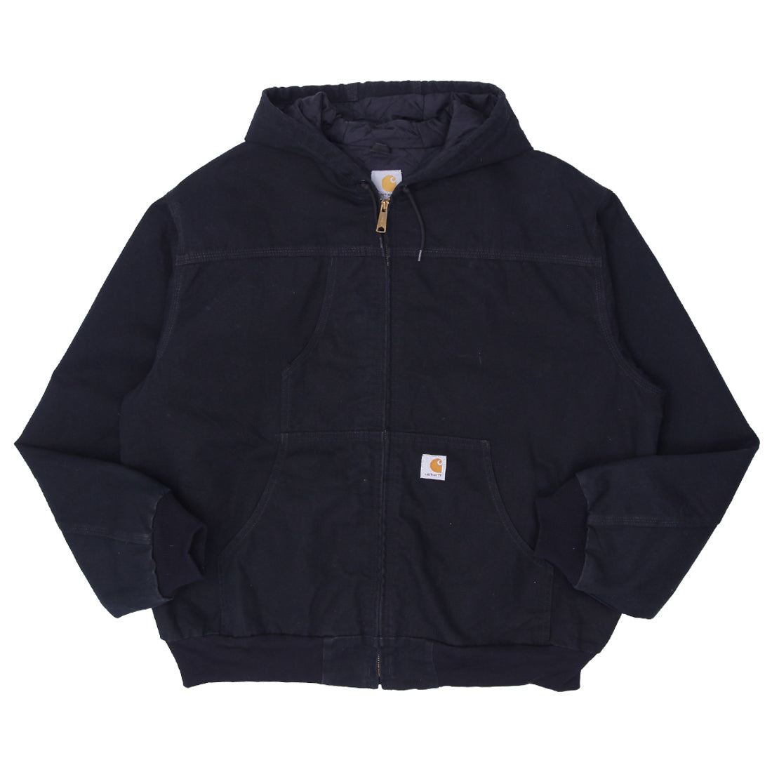 Shop Vintage Carhartt J158 BLK Hooded Work Jacket Size XL