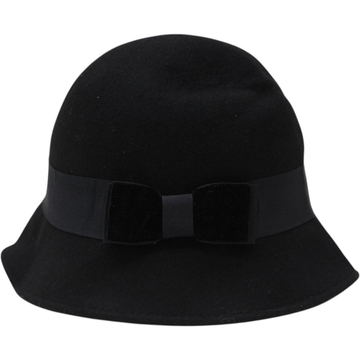 August Velvet Bow Cloche Hat