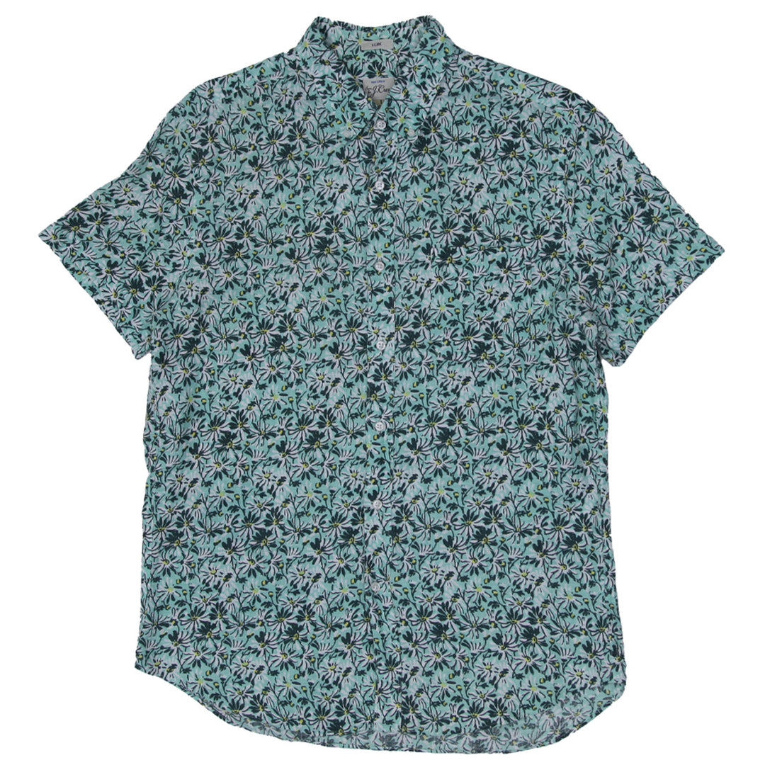 Shop Mens Slim Fit Floral 100% Linen Shirt Fashion Rerun