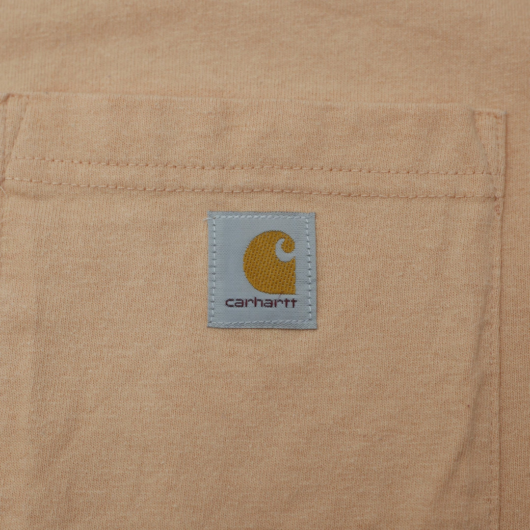 Ladies Carhartt 103067 Q20 Loose Fit Workwear Pocket T-Shirt Peach Size 16W-18W