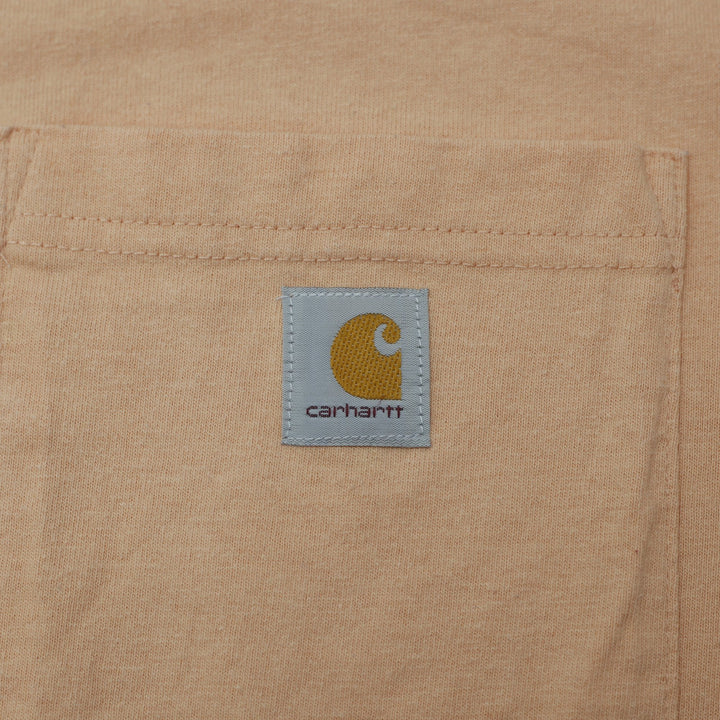 Ladies Carhartt 103067 Q20 Loose Fit Workwear Pocket T-Shirt Peach Size 16W-18W
