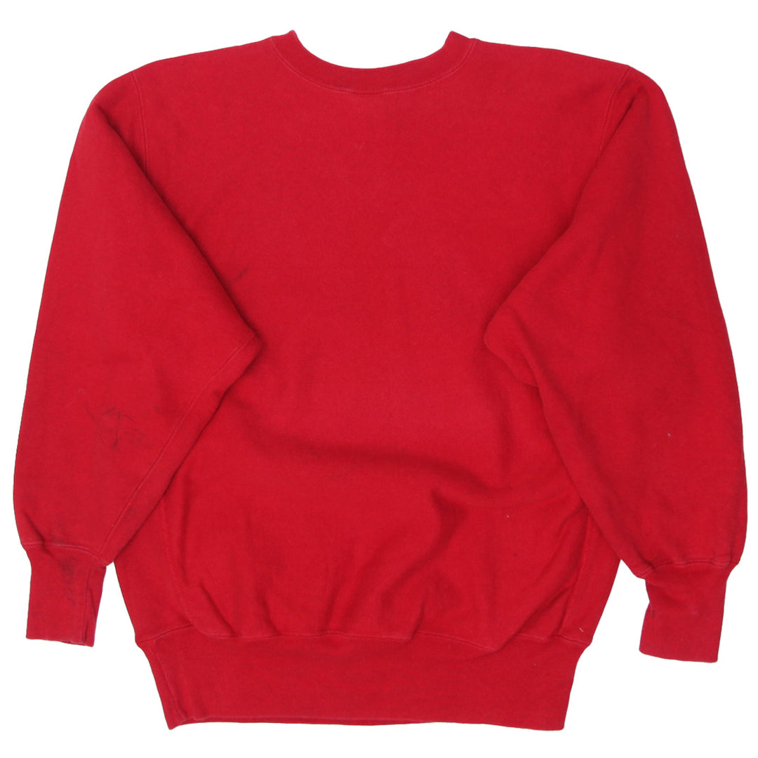 Vintage Champion Reverse Weave Red Sweatshirt | Migration_Sweatshirt JUNEEID20% - Side View | Fashion Rerun