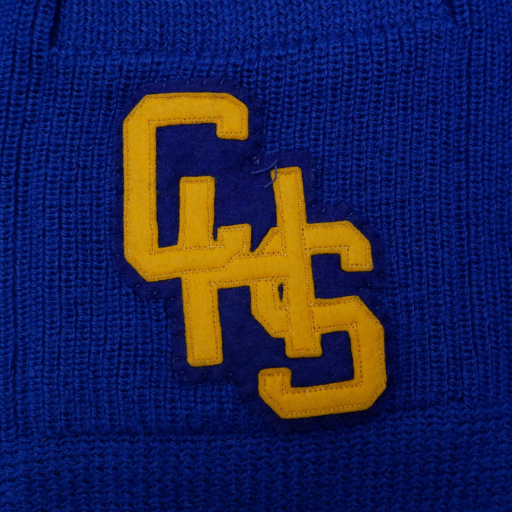 Vintage Mens Pride of the West Cardigan Blue Applique Varsity Patch