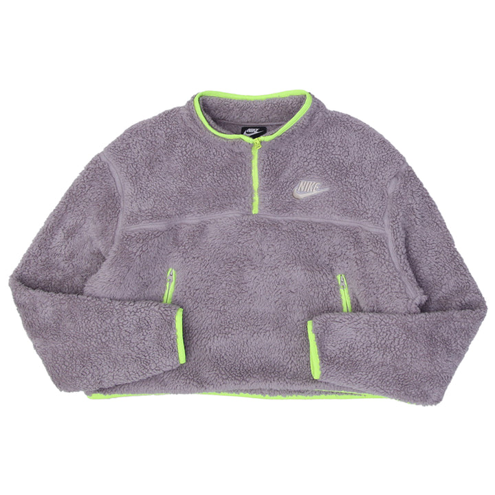 Ladies Nike Sportswear Sherpa Plush Fleece 1/4 Zip Jacket