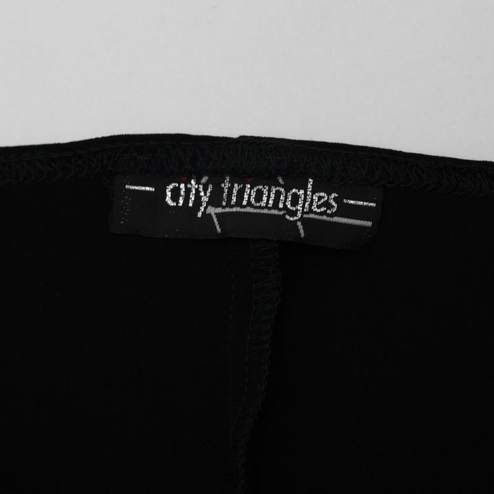 Y2K Ladies Any Triangles Black Halter Dress