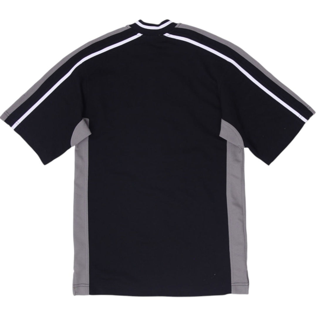 Vintage Mens Nike Full Button Warm Up Baseball Jersey Black Grey Size S