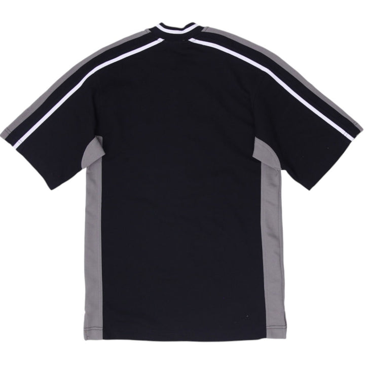 Vintage Mens Nike Full Button Warm Up Baseball Jersey Black Grey Size S