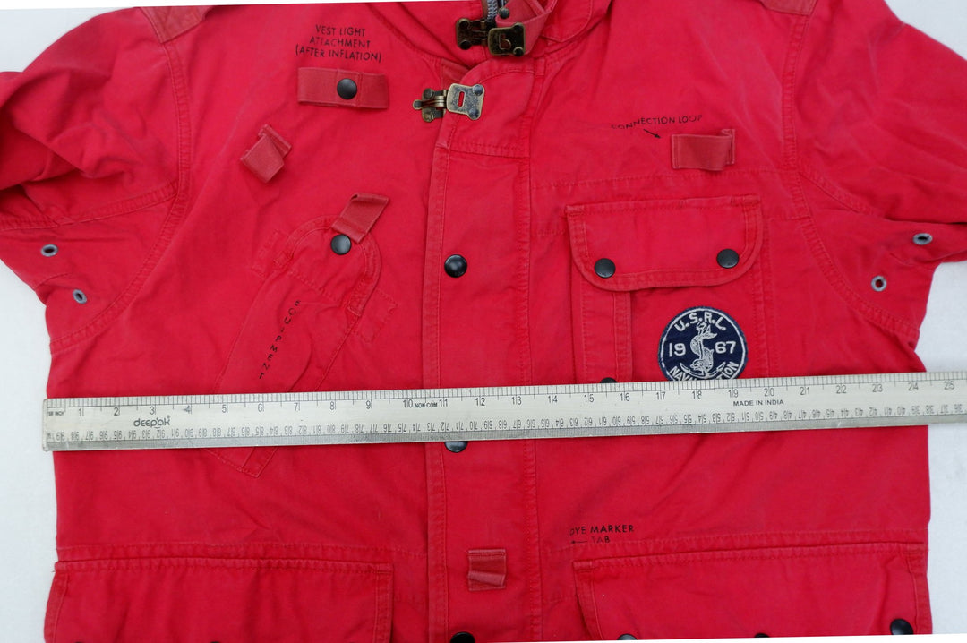 Vintage Polo Ralph Lauren Jacket USRL Naval Station Marine Navy Military Utility