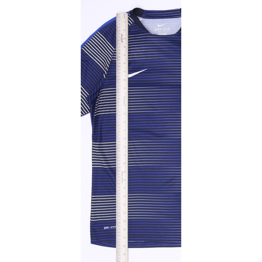 Mens Nike 2016 France FFF Striped Pre Match Jersey Size M