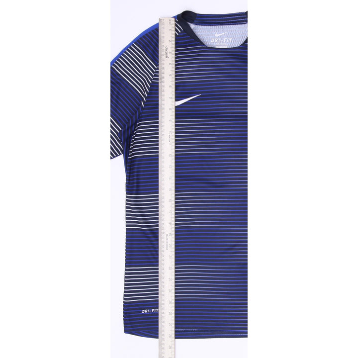 Mens Nike 2016 France FFF Striped Pre Match Jersey Size M