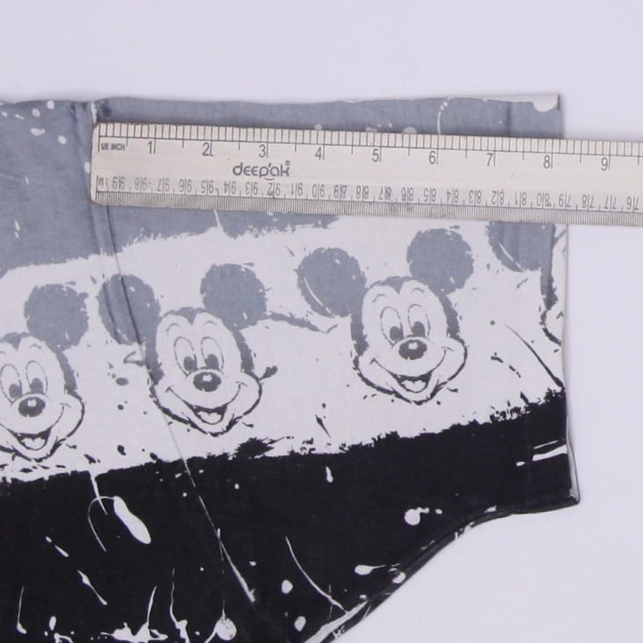 Vintage 90s Mickey Mouse Abstract Splatter All-Over Print T-Shirt USA Made OSFA