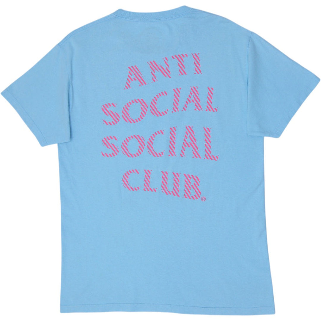 Mens Anti Social Social Club T-Shirt Light Blue Size L Made In USA