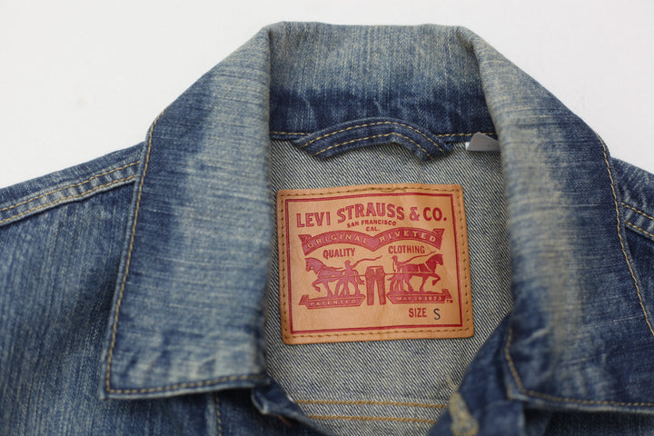 Mens Levi Strauss & Co. Washed Denim Sleeveless Vest