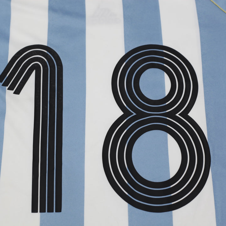 Vintage Mens Adidas Argentina 2006 World Cup Home Football Messi #18 Jersey