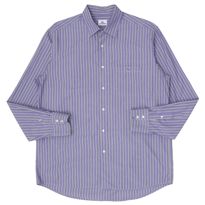 Mens Lacoste Striped Long Sleeve Shirt