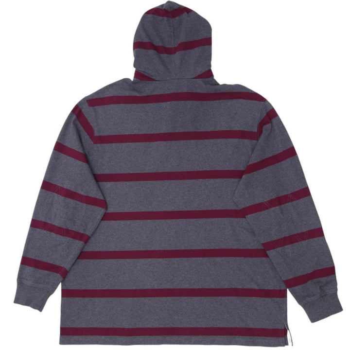 Mens Polo Ralph Lauren Hoodie Gray Striped Casual Long Sleeve T-Shirt Size 2XLT