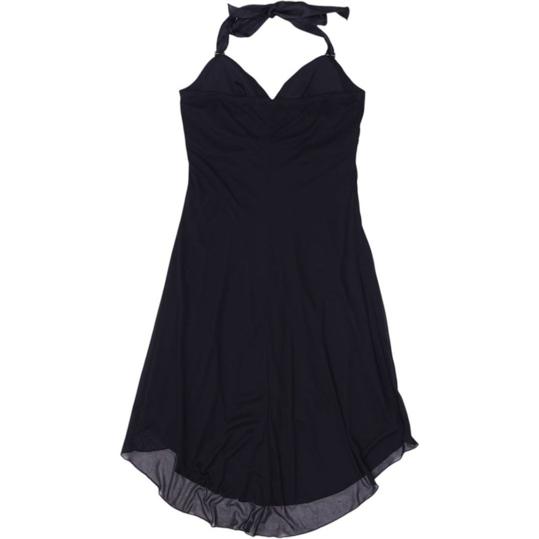 Y2K Black Halter Midi Dress - Size M | Migration_Dresses - Side View | Fashion Rerun